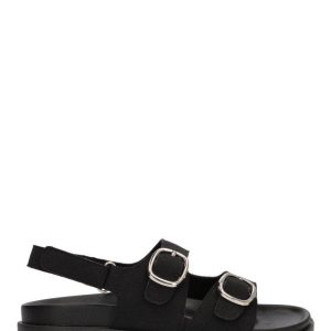Sandalias negras con hebillas