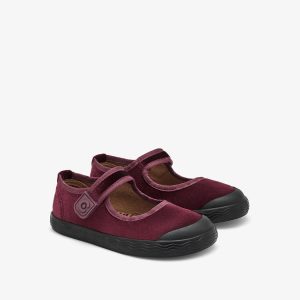 Merceditas Barefoot Terciopelo Burdeos