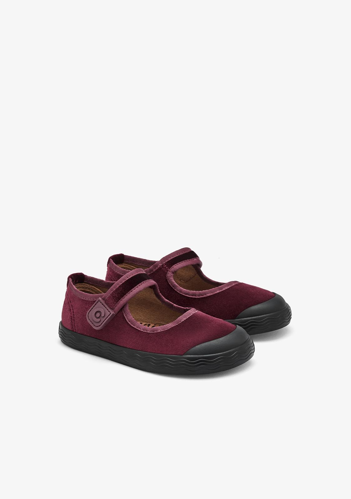 Merceditas Barefoot Terciopelo Burdeos